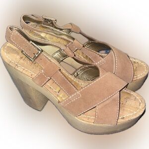 Sam Edelman suede platform sandals
